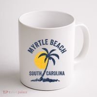 Family Vacation Retro Sunset South Carolina Myrtle Beach Coffee Mug thumb 1
