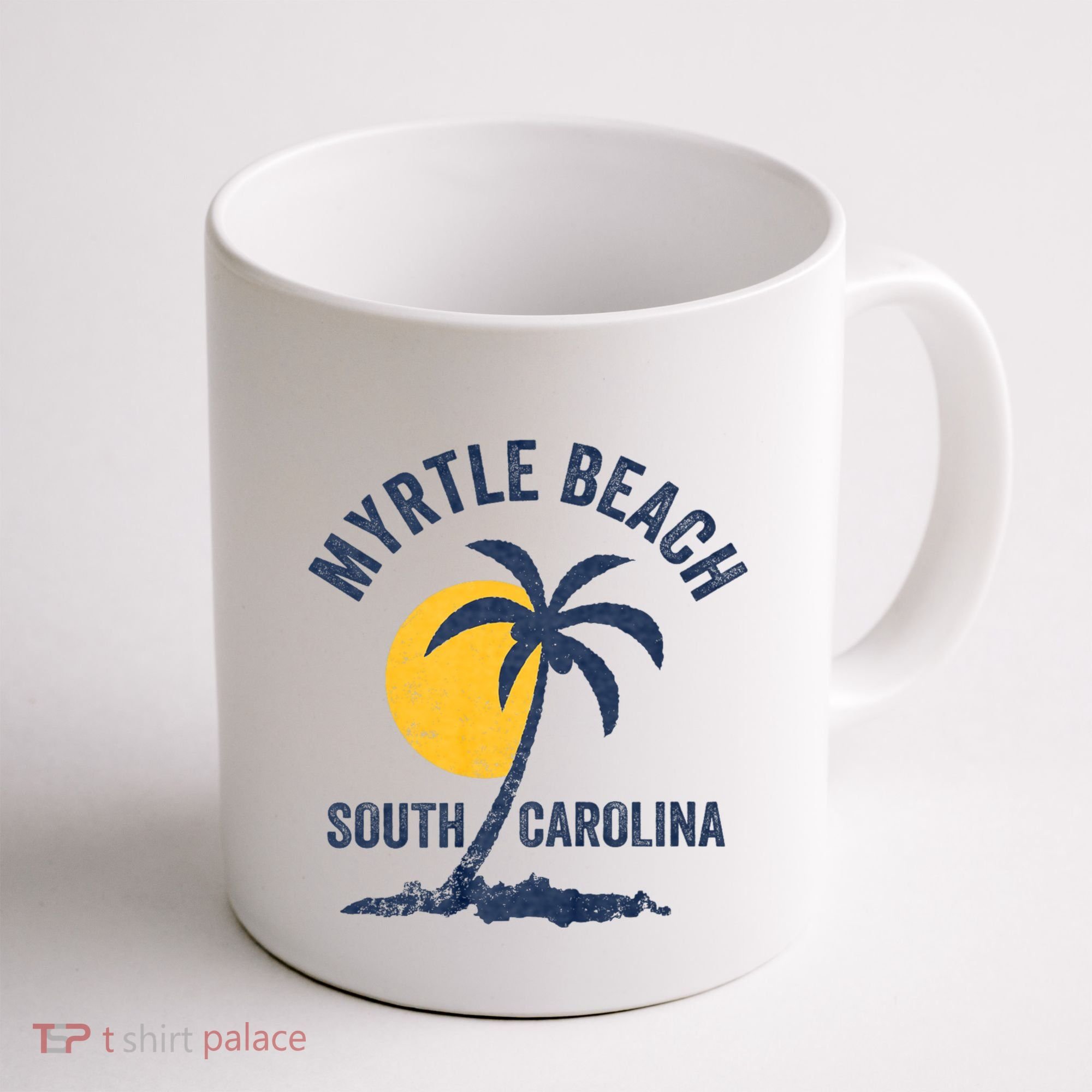 Family Vacation Retro Sunset South Carolina Myrtle Beach Coffee Mug