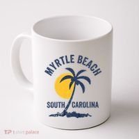 Family Vacation Retro Sunset South Carolina Myrtle Beach Coffee Mug thumb 0