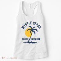 Family Vacation Retro Sunset South Carolina Myrtle Beach Women's Tank Top thumb 0