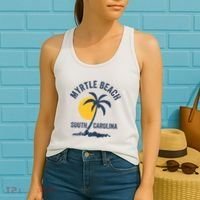 Family Vacation Retro Sunset South Carolina Myrtle Beach Women's Tank Top thumb 2