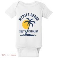 Family Vacation Retro Sunset South Carolina Myrtle Beach Baby Bodysuit thumb 0