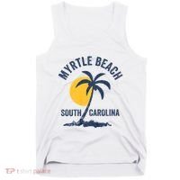 Family Vacation Retro Sunset South Carolina Myrtle Beach Tank Top thumb 0