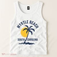 Family Vacation Retro Sunset South Carolina Myrtle Beach Tank Top thumb 2