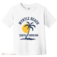Family Vacation Retro Sunset South Carolina Myrtle Beach Toddler T-Shirt thumb 0