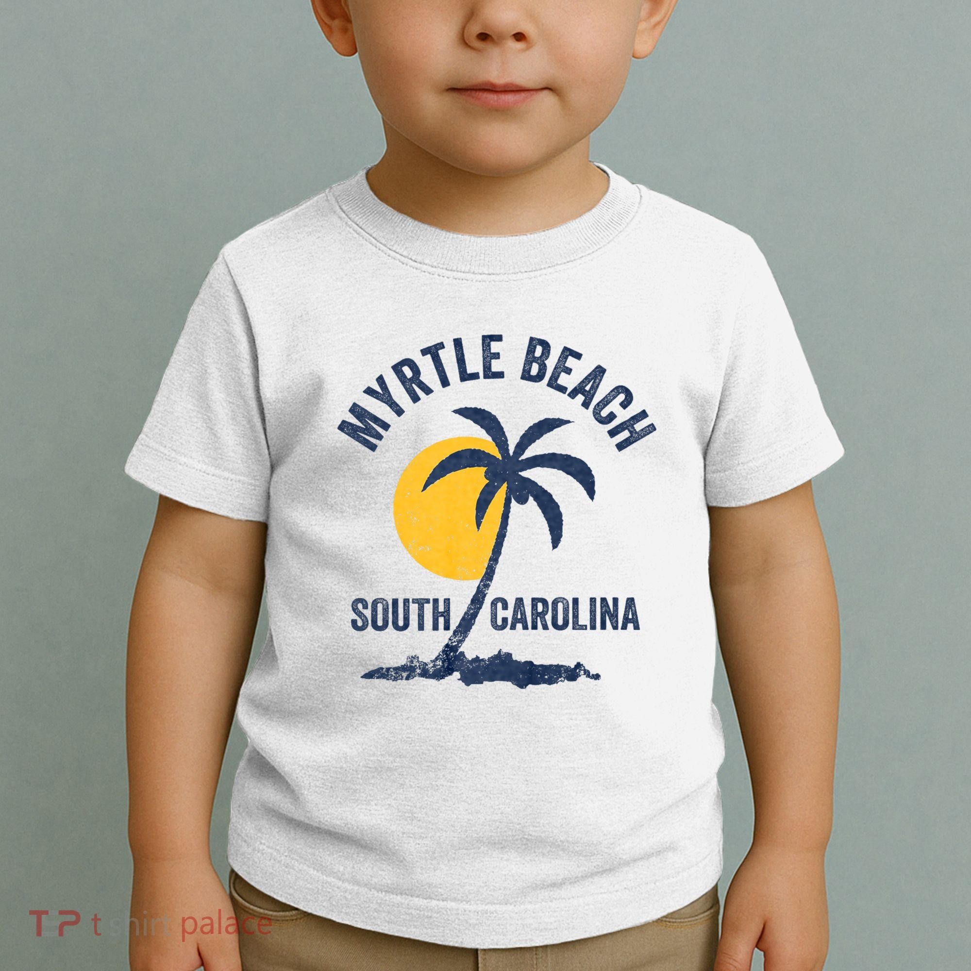 Family Vacation Retro Sunset South Carolina Myrtle Beach Toddler T-Shirt