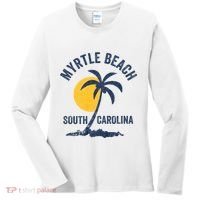 Family Vacation Retro Sunset South Carolina Myrtle Beach Women's Long Sleeve Shirt thumb 0