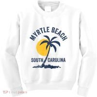Family Vacation Retro Sunset South Carolina Myrtle Beach Kids Sweatshirt thumb 0