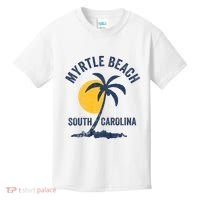 Family Vacation Retro Sunset South Carolina Myrtle Beach Kids T-Shirt thumb 0
