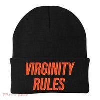 Funny Virginity Rules Funny Virgin Men Women Beanie thumb 0