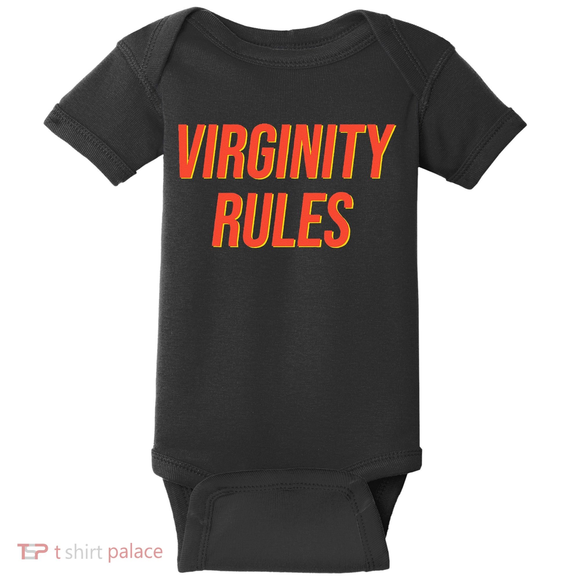 Funny Virginity Rules Funny Virgin Men Women Baby Bodysuit