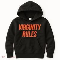 Funny Virginity Rules Funny Virgin Men Women Kids Hoodie thumb 0