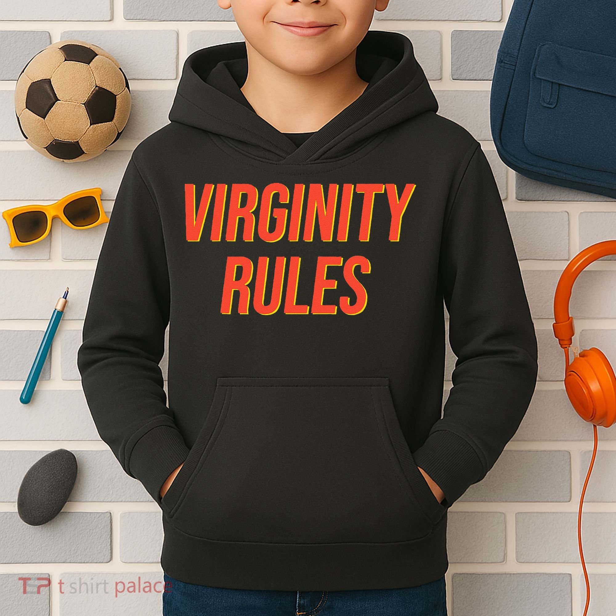 Funny Virginity Rules Funny Virgin Men Women Kids Hoodie