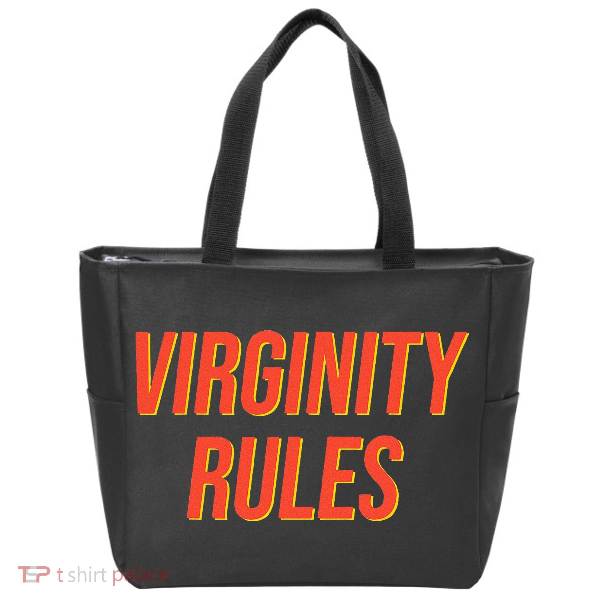 Funny Virginity Rules Funny Virgin Men Women Tote Bag