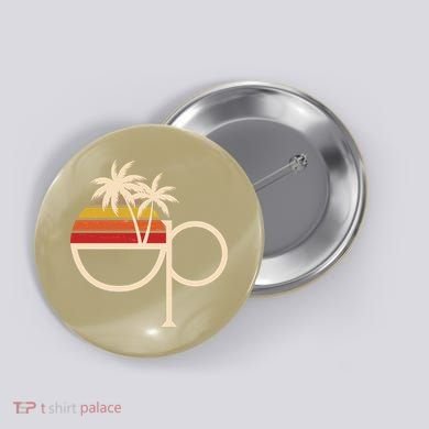 Funny Vintage Retro OP Ocean Pacific Logo Button