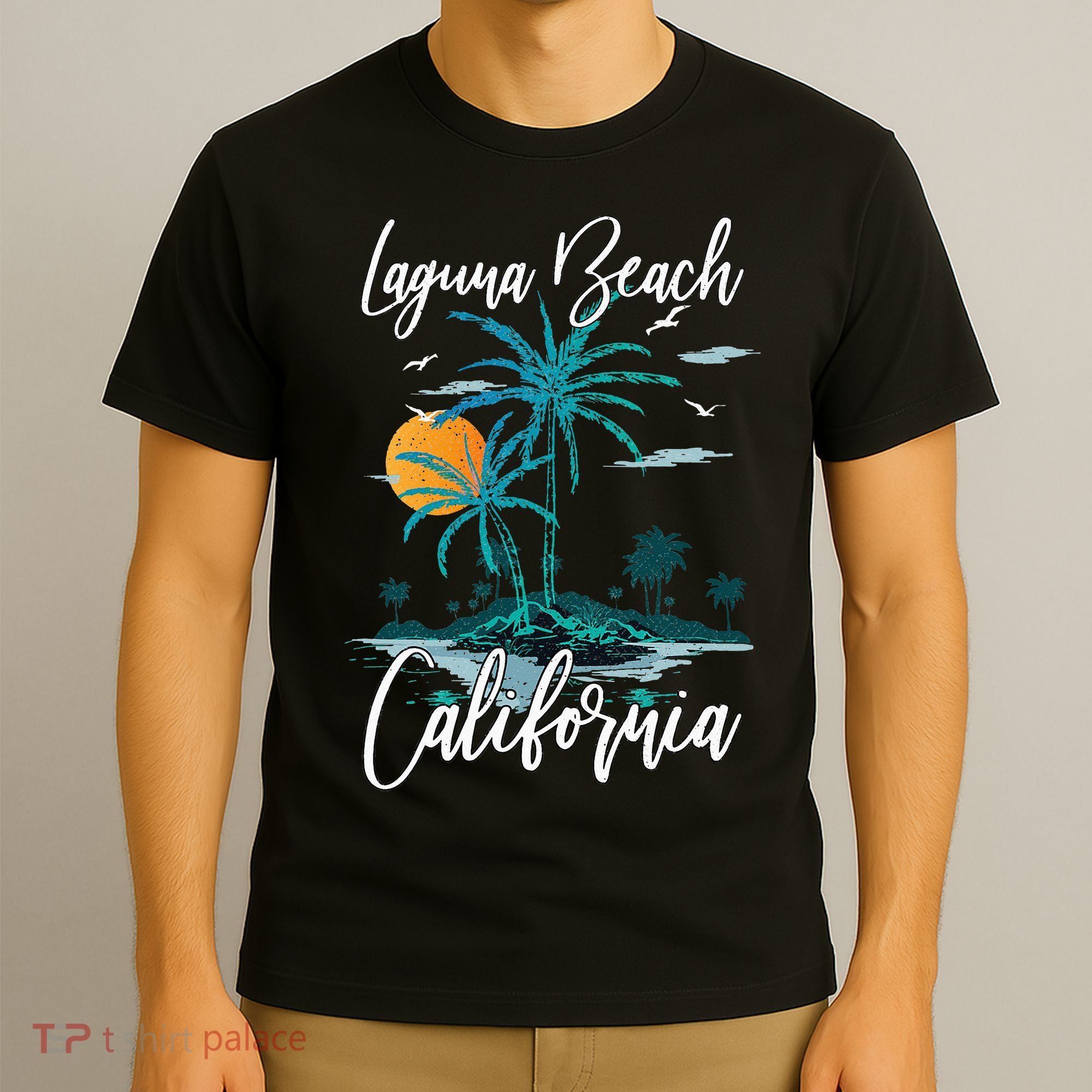 Family Vacation Retro Sunset California Laguna Beach T-Shirt
