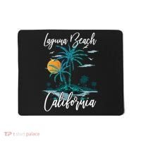 Family Vacation Retro Sunset California Laguna Beach Mousepad thumb 0