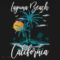 Family Vacation Retro Sunset California Laguna Beach Ornament thumb 1