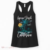 Family Vacation Retro Sunset California Laguna Beach Women's Tank Top thumb 0