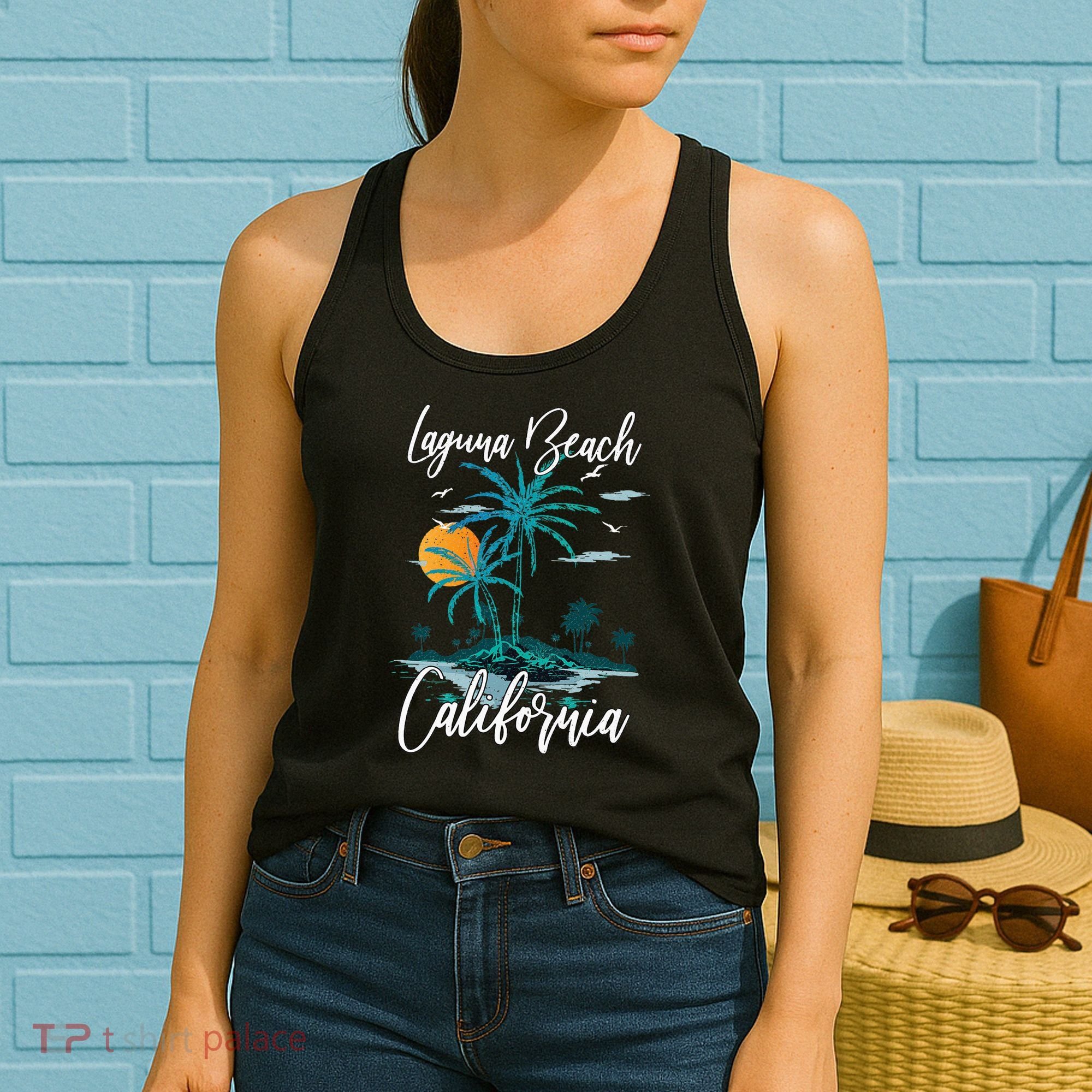 Family Vacation Retro Sunset California Laguna Beach Women's Tank Top