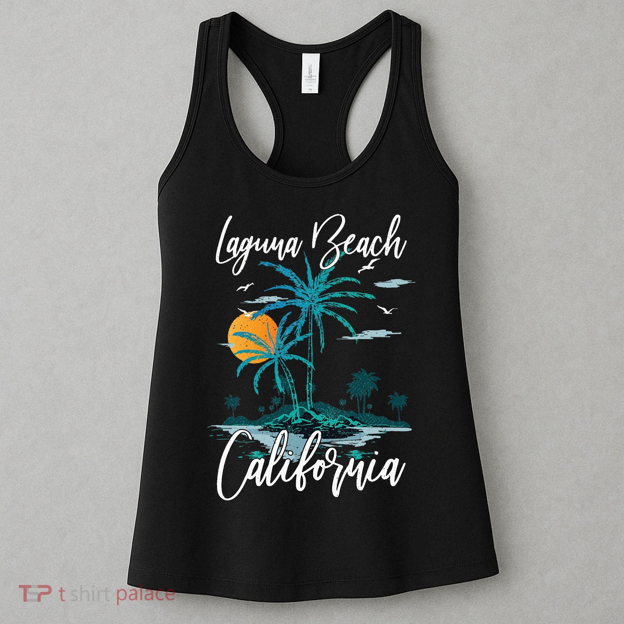 Family Vacation Retro Sunset California Laguna Beach Women's Tank Top