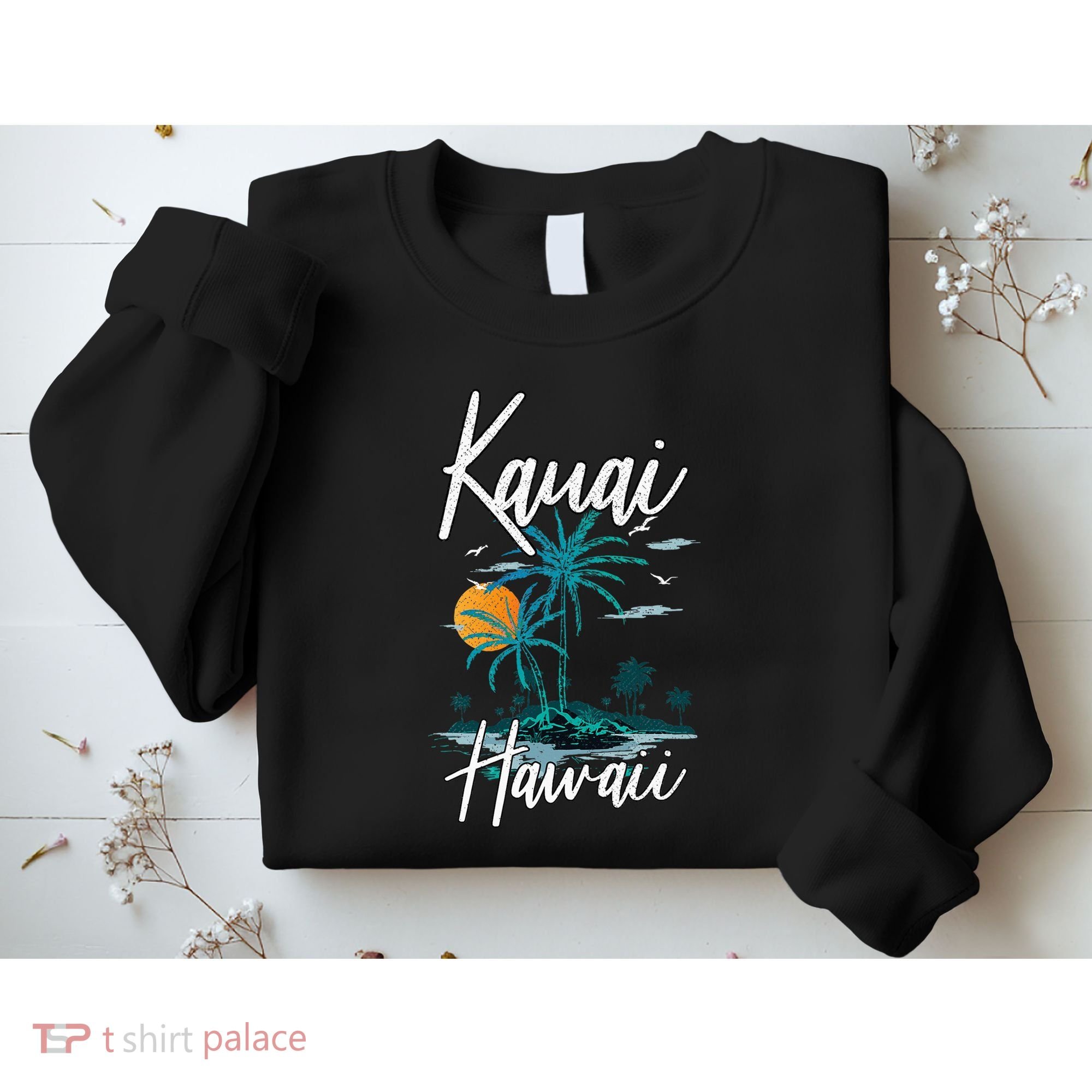 Family Vacation Retro Sunset Hawaii Kauai Sweatshirt