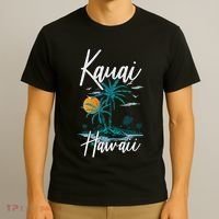 Family Vacation Retro Sunset Hawaii Kauai T-Shirt thumb 3