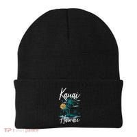 Family Vacation Retro Sunset Hawaii Kauai Beanie thumb 0