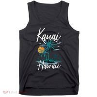 Family Vacation Retro Sunset Hawaii Kauai Tank Top thumb 0