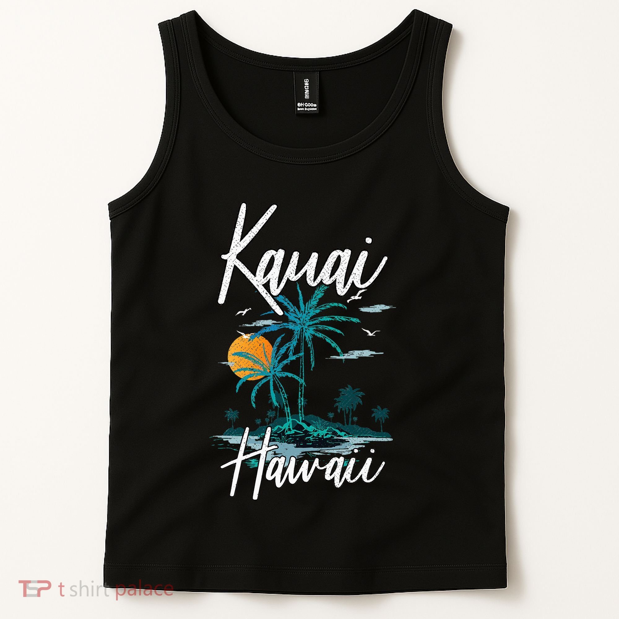 Family Vacation Retro Sunset Hawaii Kauai Tank Top