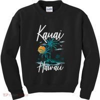 Family Vacation Retro Sunset Hawaii Kauai Kids Sweatshirt thumb 0