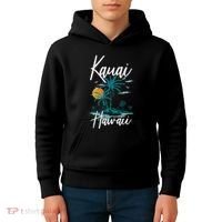 Family Vacation Retro Sunset Hawaii Kauai Kids Hoodie thumb 4