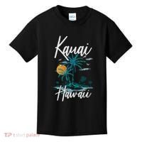Family Vacation Retro Sunset Hawaii Kauai Kids T-Shirt thumb 0