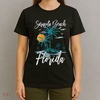 Family Vacation Retro Sunset Florida Sarasota Beach T-Shirt thumb 4