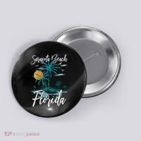 Family Vacation Retro Sunset Florida Sarasota Beach Button thumb 0