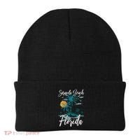 Family Vacation Retro Sunset Florida Sarasota Beach Beanie thumb 0