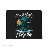 Family Vacation Retro Sunset Florida Sarasota Beach Mousepad thumb 0
