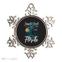 Family Vacation Retro Sunset Florida Sarasota Beach Ornament thumb 0