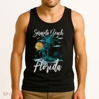 Family Vacation Retro Sunset Florida Sarasota Beach Tank Top thumb 3