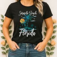 Family Vacation Retro Sunset Florida Sarasota Beach Women's T-Shirt thumb 2