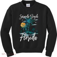 Family Vacation Retro Sunset Florida Sarasota Beach Kids Sweatshirt thumb 0
