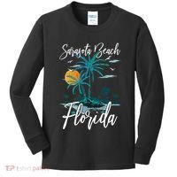 Family Vacation Retro Sunset Florida Sarasota Beach Kids Long Sleeve Shirt thumb 0