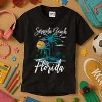Family Vacation Retro Sunset Florida Sarasota Beach Kids T-Shirt thumb 3
