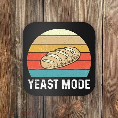 Funny Vintage Retro Yeast Mode Bread Baking Gift For Bakers Bakery Sourdough Gif Coaster