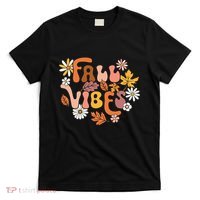 Fall Vibes Retro Groovy Fall Season Retro Leopard Autumn T-Shirt thumb 0