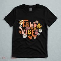 Fall Vibes Retro Groovy Fall Season Retro Leopard Autumn T-Shirt thumb 5