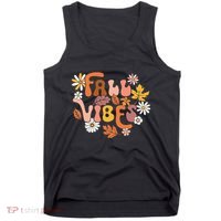 Fall Vibes Retro Groovy Fall Season Retro Leopard Autumn Tank Top thumb 0