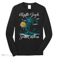 Family Vacation Retro Sunset South Carolina Myrtle Beach Long Sleeve Shirt thumb 0