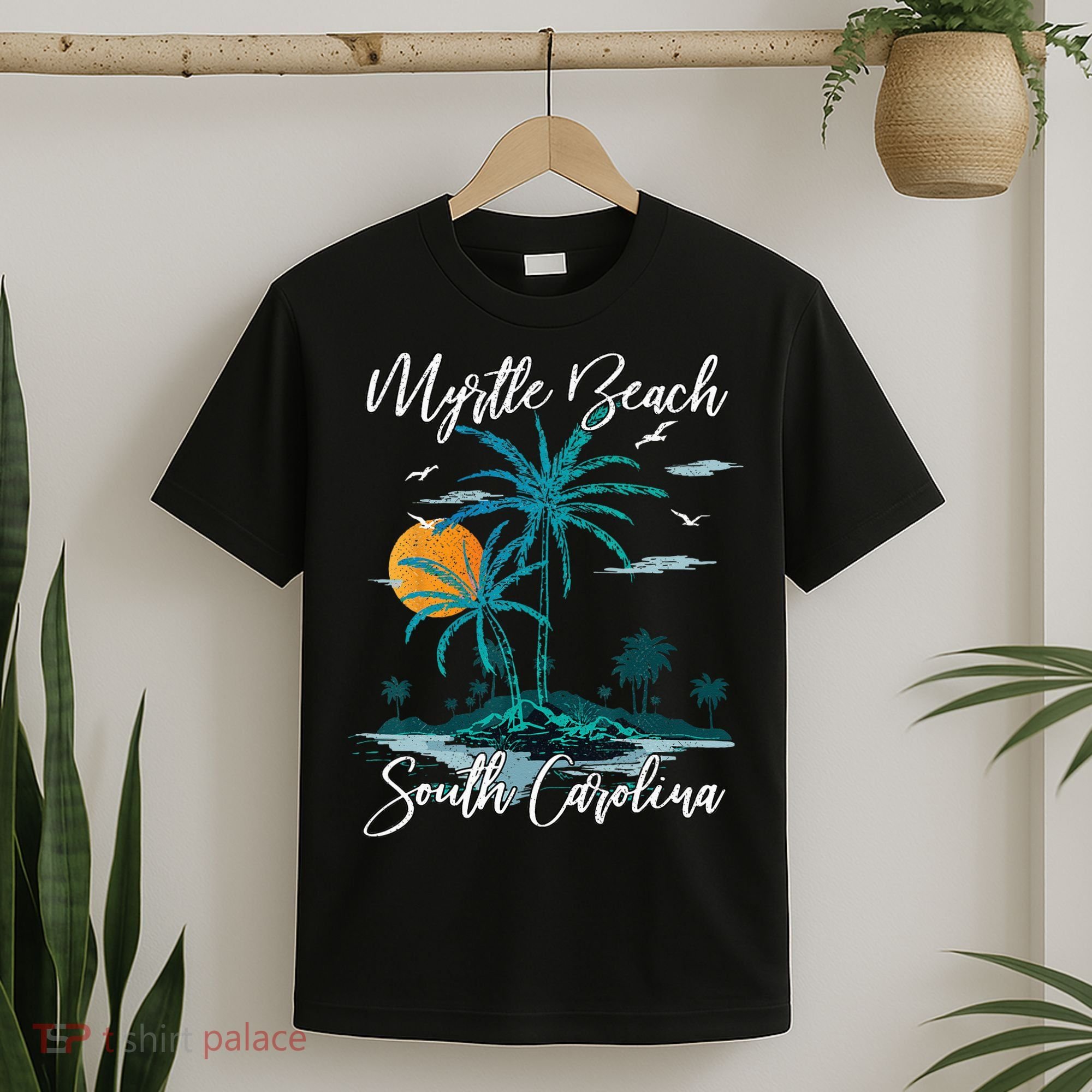 Family Vacation Retro Sunset South Carolina Myrtle Beach T-Shirt