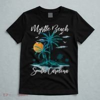 Family Vacation Retro Sunset South Carolina Myrtle Beach T-Shirt thumb 5